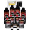 imageCustom Coat Black 1 Gallon Urethane RollOn BrushOn or SprayOn Truck Bed Liner Kit with Roller and Brush Applicator Kit  3 to 1 Mix Ratio  Durable Textured Car Auto Protective CoatingBlack Metallic