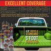 imageCustom Coat Black 1 Gallon Urethane RollOn BrushOn or SprayOn Truck Bed Liner Kit with Roller and Brush Applicator Kit  3 to 1 Mix Ratio  Durable Textured Car Auto Protective CoatingLime Green