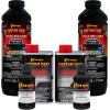 imageCustom Coat Black 1 Gallon Urethane RollOn BrushOn or SprayOn Truck Bed Liner Kit with Roller and Brush Applicator Kit  3 to 1 Mix Ratio  Durable Textured Car Auto Protective CoatingBlack Metallic