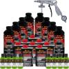 imageCustom Coat Black 1 Gallon Urethane RollOn BrushOn or SprayOn Truck Bed Liner Kit with Roller and Brush Applicator Kit  3 to 1 Mix Ratio  Durable Textured Car Auto Protective CoatingLime Green