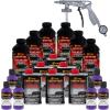 imageCustom Coat Black 1 Gallon Urethane RollOn BrushOn or SprayOn Truck Bed Liner Kit with Roller and Brush Applicator Kit  3 to 1 Mix Ratio  Durable Textured Car Auto Protective CoatingBright Purple