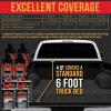 imageCustom Coat Black 1 Gallon Urethane RollOn BrushOn or SprayOn Truck Bed Liner Kit with Roller and Brush Applicator Kit  3 to 1 Mix Ratio  Durable Textured Car Auto Protective CoatingBlack Metallic