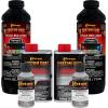 imageCustom Coat Black 1 Gallon Urethane RollOn BrushOn or SprayOn Truck Bed Liner Kit with Roller and Brush Applicator Kit  3 to 1 Mix Ratio  Durable Textured Car Auto Protective CoatingBright Silver
