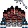 imageCustom Coat Black 1 Gallon Urethane RollOn BrushOn or SprayOn Truck Bed Liner Kit with Roller and Brush Applicator Kit  3 to 1 Mix Ratio  Durable Textured Car Auto Protective CoatingSafety Blue