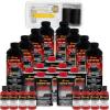 imageCustom Coat Black 1 Gallon Urethane RollOn BrushOn or SprayOn Truck Bed Liner Kit with Roller and Brush Applicator Kit  3 to 1 Mix Ratio  Durable Textured Car Auto Protective CoatingHot Rod Red