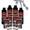 imageCustom Coat Black 1 Gallon Urethane RollOn BrushOn or SprayOn Truck Bed Liner Kit with Roller and Brush Applicator Kit  3 to 1 Mix Ratio  Durable Textured Car Auto Protective CoatingDove Gray
