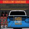 imageCustom Coat Black 1 Gallon Urethane RollOn BrushOn or SprayOn Truck Bed Liner Kit with Roller and Brush Applicator Kit  3 to 1 Mix Ratio  Durable Textured Car Auto Protective CoatingSafety Blue