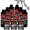 imageCustom Coat Black 1 Gallon Urethane RollOn BrushOn or SprayOn Truck Bed Liner Kit with Roller and Brush Applicator Kit  3 to 1 Mix Ratio  Durable Textured Car Auto Protective CoatingTintable