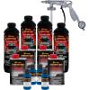 imageCustom Coat Black 1 Gallon Urethane RollOn BrushOn or SprayOn Truck Bed Liner Kit with Roller and Brush Applicator Kit  3 to 1 Mix Ratio  Durable Textured Car Auto Protective CoatingSafety Blue