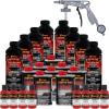 imageCustom Coat Black 1 Gallon Urethane RollOn BrushOn or SprayOn Truck Bed Liner Kit with Roller and Brush Applicator Kit  3 to 1 Mix Ratio  Durable Textured Car Auto Protective CoatingHot Rod Red