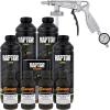 imageCustom Shop Black Metallic Urethane SprayOn Truck Bed Liner Kit and Custom Coat Spray Gun with Regulator 4 Liters