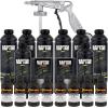 imageCustom Shop Black Metallic Urethane SprayOn Truck Bed Liner Kit and Custom Coat Spray Gun with Regulator 8 Liters
