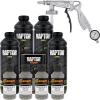 imageCustom Shop Dove Gray Urethane SprayOn Truck Bed Liner Kit and Custom Coat Spray Gun with Regulator 4 Liters