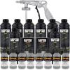 imageCustom Shop Raptor Bright Silver Urethane SprayOn Truck Bed Liner Kit and Custom Coat Spray Gun with Regulator 8 Liters