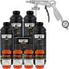 imageCustom Shop Safety Orange Urethane SprayOn Truck Bed Liner Kit and Custom Coat Spray Gun with Regulator 4 Liters