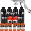 imageCustom Shop Safety Orange Urethane SprayOn Truck Bed Liner Kit and Custom Coat Spray Gun with Regulator 6 Liters