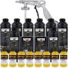 imageCustom Shop Safety Yellow Urethane SprayOn Truck Bed Liner Kit and Custom Coat Spray Gun with Regulator 8 Liters