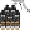 imageCustom Shop Shoreline Beige Urethane SprayOn Truck Bed Liner Kit and Custom Coat Spray Gun with Regulator 4 Liters