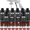 imageUPOL Raptor Hot Rod Red Urethane SprayOn Truck Bed Liner Kit with Custom Coat Spray Gun with Regulator 8 Liters