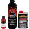 imageCustom Coat Black 1 Gallon Urethane RollOn BrushOn or SprayOn Truck Bed Liner Kit with Roller and Brush Applicator Kit  3 to 1 Mix Ratio  Durable Textured Car Auto Protective CoatingHot Rod Red
