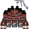 imageCustom Coat Blood Red 15 Gallon 6 Quart Urethane SprayOn Truck Bed Liner Kit with Spray Gun and Regulator  Easy Mixing Shake Shoot  Textured Protective Coating Prevent Rust  Car Auto