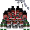 imageCustom Coat Emerald Green 15 Gallon 6 Quart Urethane SprayOn Truck Bed Liner Kit with Spray Gun and Regulator  Easy Mixing Shake Shoot  Textured Protective Coating Prevent Rust  Car Auto