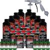 imageCustom Coat Emerald Green 2 Gallon 8 Quart Urethane SprayOn Truck Bed Liner Kit with Spray Gun and Regulator  Easy Mixing Shake Shoot  Textured Protective Coating Prevent Rust  Car Auto