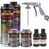 imageCustom Coat Federal Standard Color  34052 USMC Dark Olive Drab T71 Urethane SprayOn Truck Bed Liner 2 Quart Kit with Spray Gun and Regulator  Durable Textured Protective Coating  Easy Mix