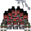 imageCustom Coat Federal Standard Color  34128 Woodland Green T72 Urethane SprayOn Truck Bed Liner 15 Gallon Kit with Spray Gun and Regulator  Durable Textured Protective Coating  Car Auto