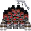 imageCustom Coat Mesa Gray 15 Gallon 6 Quart Urethane SprayOn Truck Bed Liner Kit with Spray Gun and Regulator  Easy Mixing Shake Shoot  Textured Protective Coating Prevent Rust  Car Auto