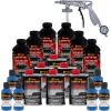 imageCustom Coat Reflex Blue 15 Gallon 6 Quart Urethane SprayOn Truck Bed Liner Kit with Spray Gun and Regulator  Easy Mixing Shake Shoot Textured Protective Coating Prevent Rust  Car Auto