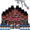 imageCustom Coat Reflex Blue 2 Gallon 8 Quart Urethane SprayOn Truck Bed Liner Kit with Spray Gun and Regulator  Easy Mixing Shake Shoot  Textured Protective Coating Prevent Rust  Car Auto