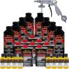 imageCustom Coat Safety Yellow 2 Gallon 8 Quart Urethane SprayOn Truck Bed Liner Kit with Spray Gun and Regulator  Easy Mixing Shake Shoot  Textured Protective Coating Prevent Rust  Car Auto
