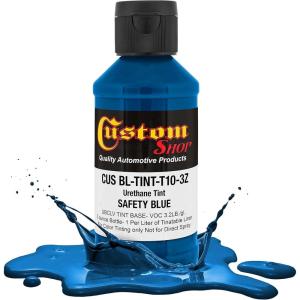 imageCustom Coat 3 Ounce GM White Color Urethane Tint Concentrate for Tinting Truck Bed Liner Coatings Pack of 4  Proportioned for Use in Most Tintable Bedliner and Epoxy ResinsSafety Blue