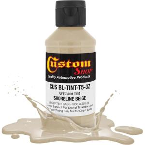 imageCustom Coat 3 Ounce GM White Color Urethane Tint Concentrate for Tinting Truck Bed Liner Coatings Pack of 4  Proportioned for Use in Most Tintable Bedliner and Epoxy ResinsShoreline Beige