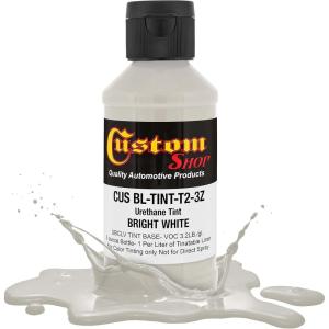 imageCustom Coat 3 Ounce GM White Color Urethane Tint Concentrate for Tinting Truck Bed Liner Coatings Pack of 4  Proportioned for Use in Most Tintable Bedliner and Epoxy ResinsBright White
