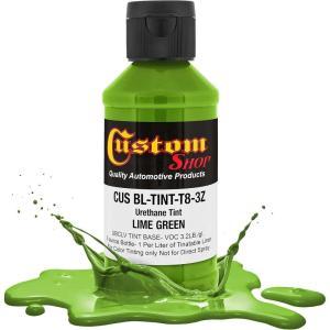 imageCustom Coat 3 Ounce GM White Color Urethane Tint Concentrate for Tinting Truck Bed Liner Coatings Pack of 4  Proportioned for Use in Most Tintable Bedliner and Epoxy ResinsLime Green