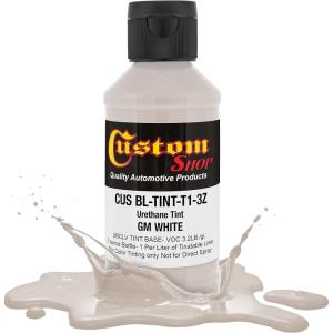 imageCustom Coat 3 Ounce GM White Color Urethane Tint Concentrate for Tinting Truck Bed Liner Coatings Pack of 4  Proportioned for Use in Most Tintable Bedliner and Epoxy ResinsGM White
