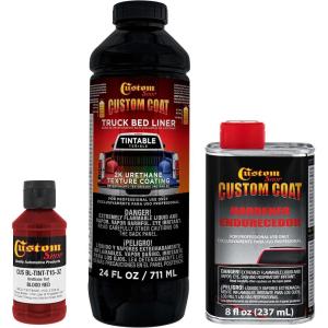 imageCustom Coat Blood Red 1 Quart Urethane SprayOn Truck Bed Liner Kit  Easy Mixing Just Shake Shoot  Professional Durable Textured Protective Coating Prevent Stop Rust  Car Auto Equipment