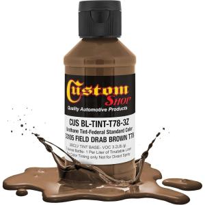 imageCustom Coat Camouflage Series 3 Ounce Olive Drab Federal Standard Color 34094 Urethane Tint Concentrate for Tinting Truck Bed Liner Coatings  Epoxy ResinField Drab Brown