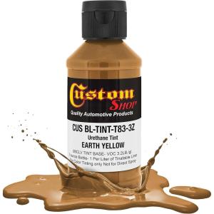 imageCustom Coat Camouflage Series 3 Ounce Olive Drab Federal Standard Color 34094 Urethane Tint Concentrate for Tinting Truck Bed Liner Coatings  Epoxy ResinEarth Yellow