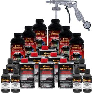 imageCustom Coat Charcoal Metallic 15 Gallon 6 Quart Urethane SprayOn Truck Bed Liner Kit with Spray Gun and Regulator  Easy Mixing Shake Shoot Textured Protective Coating Prevent Rust  Car Auto