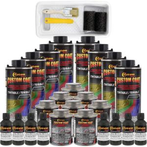 imageCustom Coat Federal Standard Color  34052 USMC Dark Olive Drab T71 Urethane RollOn BrushOn or SprayOn Truck Bed Liner 2 Gallon Kit with Roller Applicator Kit  Textured Protective Coating