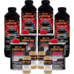 imageCustom Coat Shoreline Beige 1 Gallon Urethane SprayOn Truck Bed Liner Kit Easy Mixing Just Shake Shoot  Professional Durable Textured Protective Coating Prevent Stop Rust  Car Auto Equipment