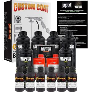 imageCustom Shop Charcoal Metallic Urethane SprayOn Truck Bed Liner Kit and Custom Coat Spray Gun with Regulator 6 Liters