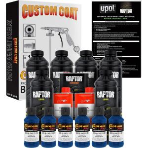 imageCustom Shop Reflex Blue Urethane SprayOn Truck Bed Liner Kit and Custom Coat Spray Gun with Regulator 6 Liters