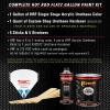 imageCustom Shop  Fleet White  Hot Rod Flatz Flat Matte Satin Urethane Auto Paint  Complete Gallon Paint Kit  Professional Low Sheen Automotive Car Truck Coating 41 Mix Ratio