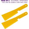 imageCustom Shop 3 ampamp 6 Inch Wide Long Handle Plastic Body Filler Spreader Tools 2 Pack for Automotive Body Fillers Putties Glazes Epoxy Resin Caulk Glues  Plastic Spreader Tool Variety Pack