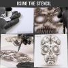 imageCustom Shop Airbrush Skeleton Skull Indian Chief Stencil Set Skull Design 11 in 3 Scale Sizes  Laser Cut Reusable Templates  Auto Motorcycle Graphic ArtSkull Set 14