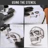 imageCustom Shop Airbrush Skeleton Skull Indian Chief Stencil Set Skull Design 11 in 3 Scale Sizes  Laser Cut Reusable Templates  Auto Motorcycle Graphic ArtSkull Set 1